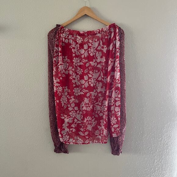 Free People Hendrix Printed top in Red - Picture 3 of 11